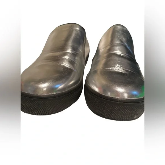 Versace 1969 RETRO silver metallic slide on sneakers size 37 (US7) black bottom - Picture 6 of 10